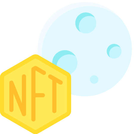 Moon icon, Non fungible token related vector illustrationのイラスト素材