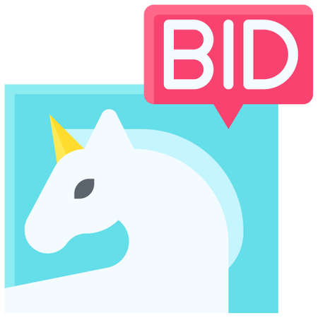Nft art bid icon, Non fungible token related vector illustrationのイラスト素材