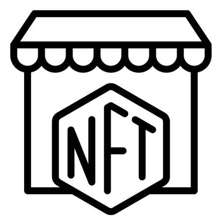 Marketplace icon, Non fungible token related vector illustrationのイラスト素材