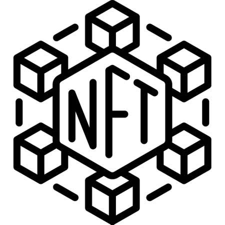 Decentralize icon, Non fungible token related vector illustrationのイラスト素材