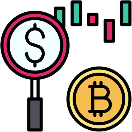 Tracking icon, Cryptocurrency related vector illustrationのイラスト素材