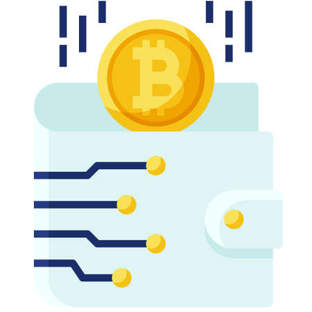 Wallet icon, Cryptocurrency related vector illustrationのイラスト素材