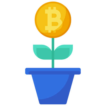 Interest icon, Cryptocurrency related vector illustrationのイラスト素材