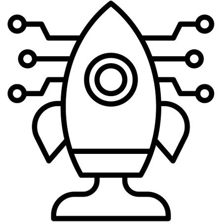 Launchpad icon, Decentralized finance related vector illustrationのイラスト素材