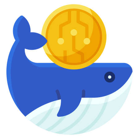 Whale icon, Decentralized finance related vector illustrationのイラスト素材