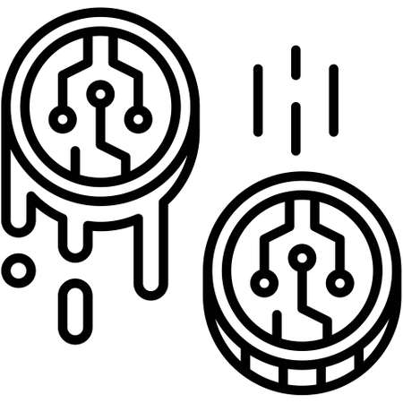 Up and down icon, Cryptocurrency related vector illustrationのイラスト素材