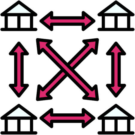 Distributed ledgers icon, Blockchain technology related vector illustrationのイラスト素材