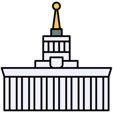 Expocenter of Ukraine icon, Ukraine and Ukrainians related vector illustrationのイラスト素材