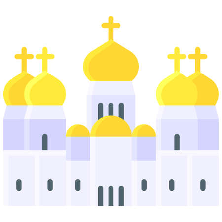 Kiev Pechersk Lavra icon, Ukraine and Ukrainians related vector illustrationのイラスト素材