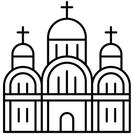 St Volodymyr's Cathedral icon, Ukraine and Ukrainians related vector illustrationのイラスト素材