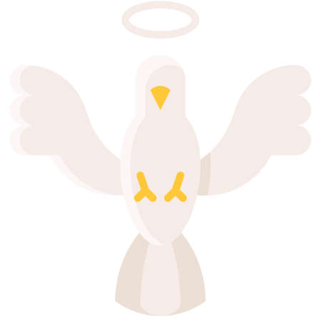 Dove icon, Traditions of Christianity related vector illustrationのイラスト素材