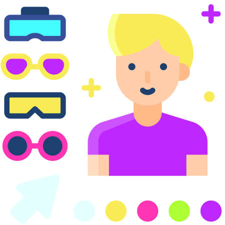 Avatar customize icon, Metaverse related vector illustration