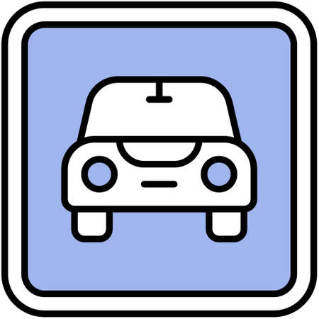 Car sign icon, warning sign vector illustrationのイラスト素材