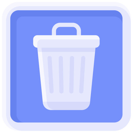 Trash can sign icon, sign and symbol vector illustrationのイラスト素材