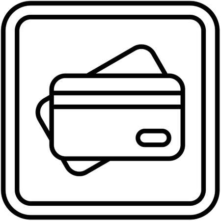 Credit card icon, payment gateway sign vector illustrationのイラスト素材