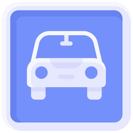 Car sign icon, warning sign vector illustrationのイラスト素材