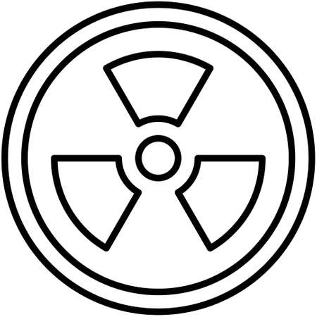 Radiation sign icon, no symbol or prohibition sign vector illustrationのイラスト素材