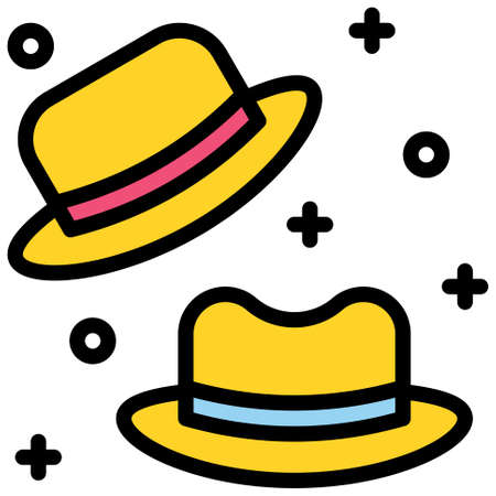 Hats icon, Festa junina related vector illustrationのイラスト素材
