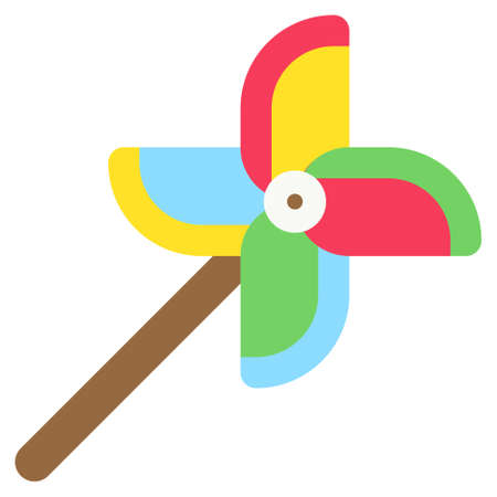 Pinwheel icon, Festa junina related vector illustrationのイラスト素材