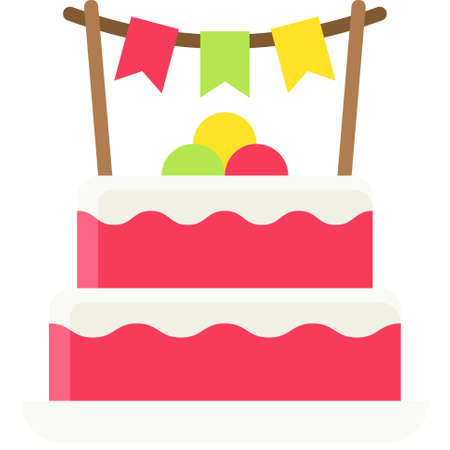 Cake icon, Festa junina related vector illustration