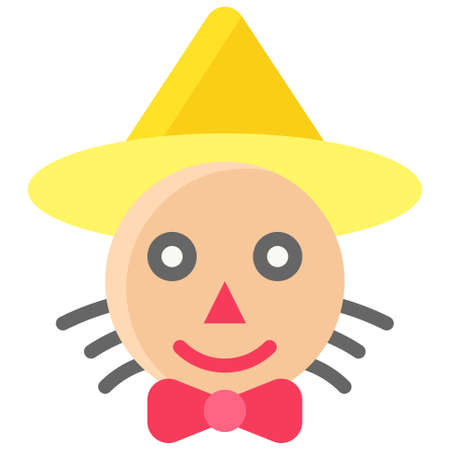 Scarecrow icon, Festa junina related vector illustrationのイラスト素材
