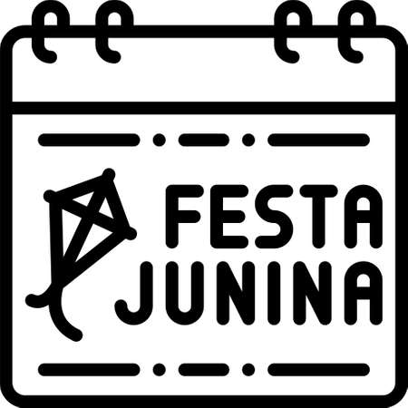 Calendar icon, Festa junina related vector illustrationのイラスト素材