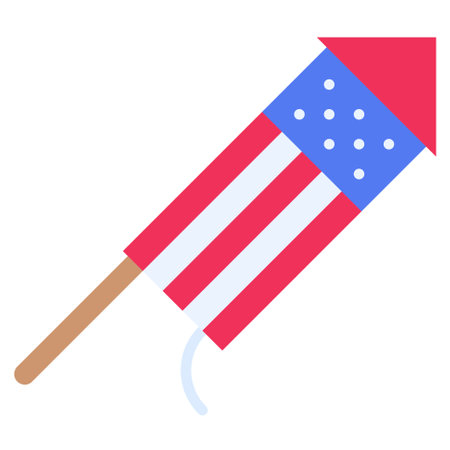Firework rocket icon,  Fourth of July related vector illustrationのイラスト素材