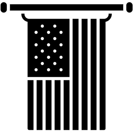 Flag of the United States icon,  Fourth of July related vector illustrationのイラスト素材