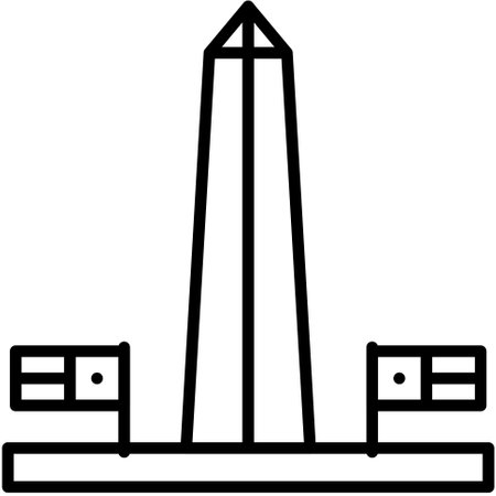 Obelisk icon,  Fourth of July related vector illustrationのイラスト素材