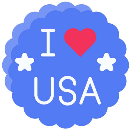 Badge icon,  Fourth of July related vector illustrationのイラスト素材