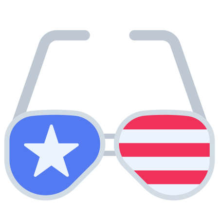 Glasses icon,  Fourth of July related vector illustrationのイラスト素材