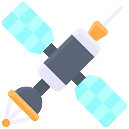 Satellite icon, location map and navigation vector illustrationのイラスト素材