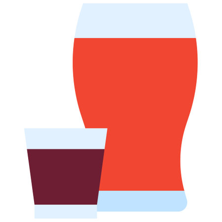 Boilermaker Cocktail icon, Alcoholic mixed drink vector illustrationのイラスト素材