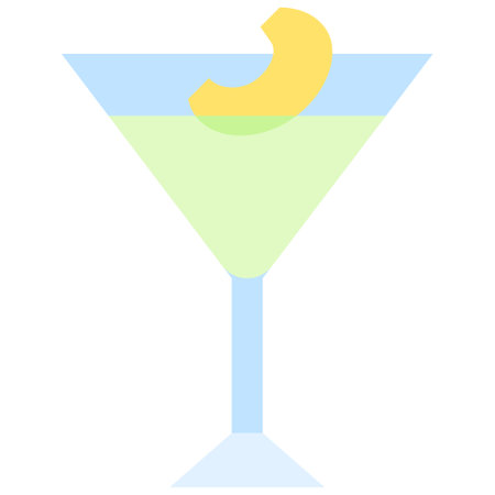 Appletini Cocktail icon, Alcoholic mixed drink vector illustrationのイラスト素材