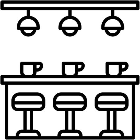 Bar icon, Coffee shop related vector illustrationのイラスト素材
