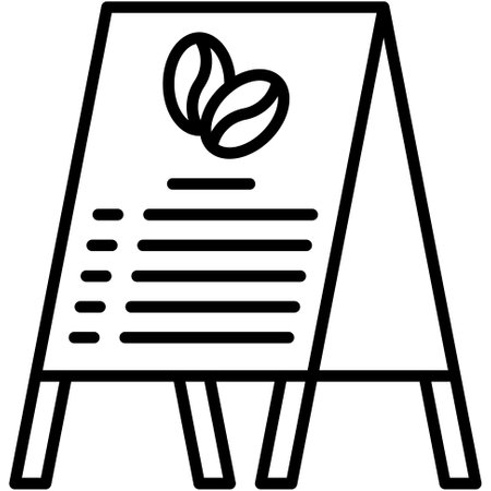 Coffee board icon, Coffee shop related vector illustrationのイラスト素材