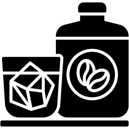 On the rocks icon, Coffee shop related vector illustrationのイラスト素材