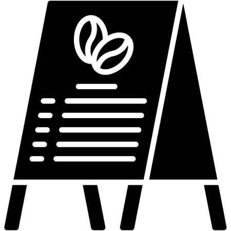 Coffee board icon, Coffee shop related vector illustrationのイラスト素材
