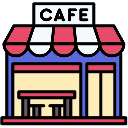 Coffeehouse, coffee shop or cafe vector iconのイラスト素材