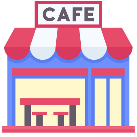Coffeehouse, coffee shop or cafe vector iconのイラスト素材