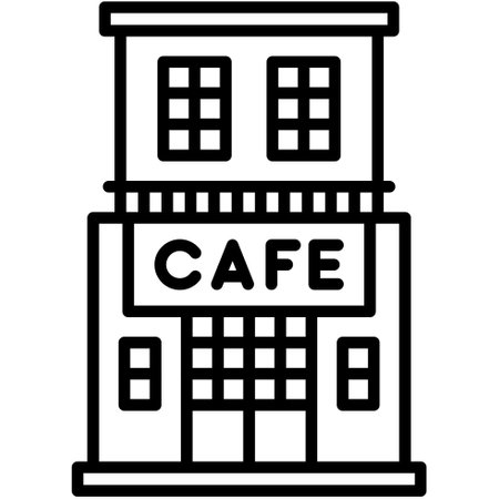 Coffeehouse, coffee shop or cafe vector iconのイラスト素材