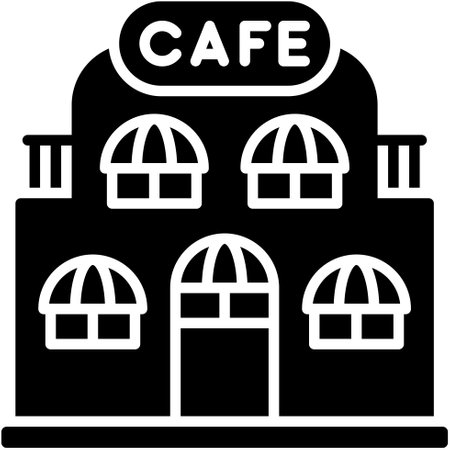 Coffeehouse, coffee shop or cafe vector iconのイラスト素材
