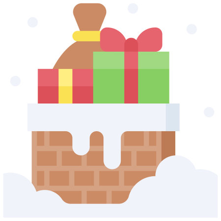 Gift boxs icon, Xmas related vector illustrationのイラスト素材