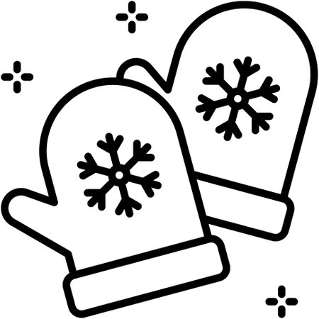 Gloves icon, Xmas related vector illustrationのイラスト素材