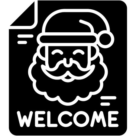 Poster with santa icon, Xmas related vector illustrationのイラスト素材