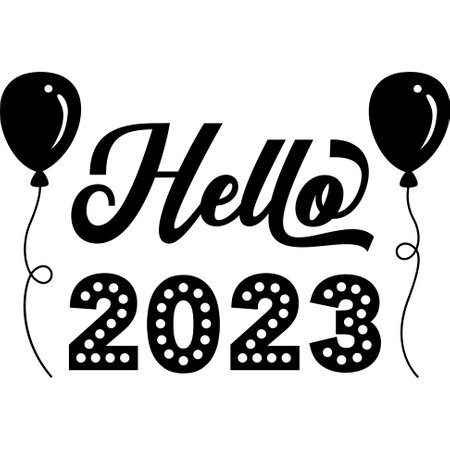 Typography work as black lettering handwriting text for use as poster, headline banner in new year