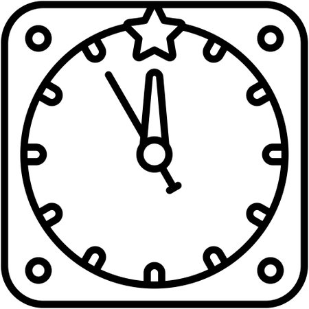 Clock icon, New year realated vector illustrationのイラスト素材