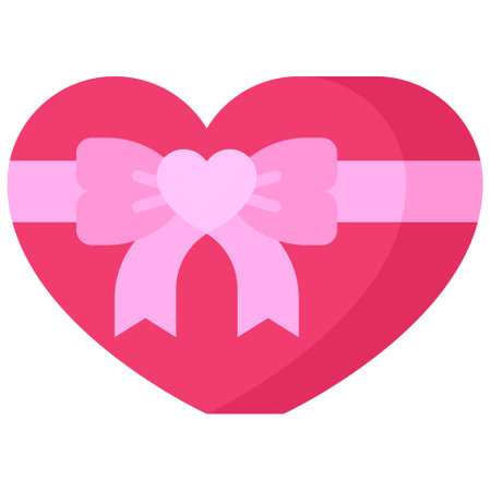 Gift box icon, Valentines day related vector illustrationのイラスト素材