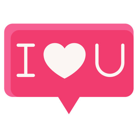 I love you speech bubble icon, Valentines day related vector illustrationのイラスト素材