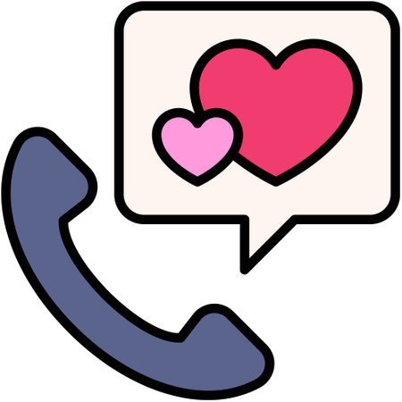 Phone call icon, Valentines day related vector illustrationのイラスト素材